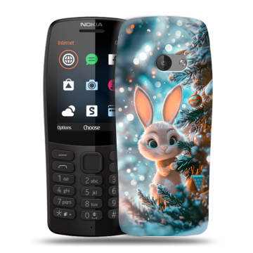 Силиконовый чехол на Nokia 210 с принтом Новый год