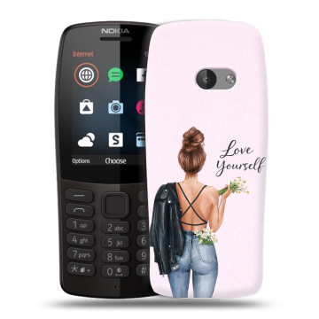 Силиконовый чехол на Nokia 210 с принтом женский Силиконовый чехол на Nokia 210 с принтом женский