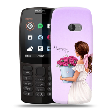 Силиконовый чехол на Nokia 210 с принтом женский Силиконовый чехол на Nokia 210 с принтом женский