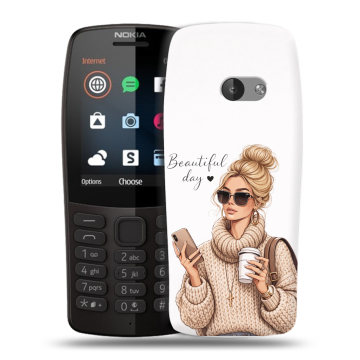 Силиконовый чехол на Nokia 210 с принтом женский Силиконовый чехол на Nokia 210 с принтом женский