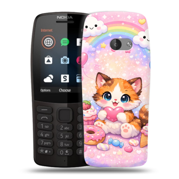 Силиконовый чехол на Nokia 210 с принтом для девочек Силиконовый чехол на Nokia 210 с принтом для девочек