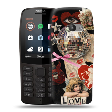 Силиконовый чехол на Nokia 210 с принтом для девочек