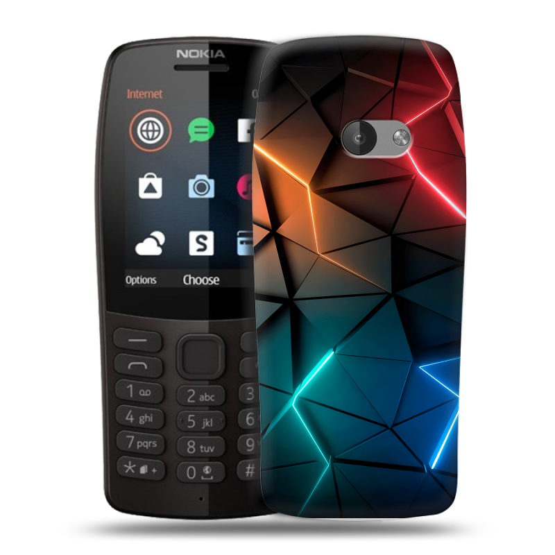 Силиконовый чехол на Nokia 210 с принтом Абстракция неон Силиконовый чехол на Nokia 210 с принтом Абстракция неон