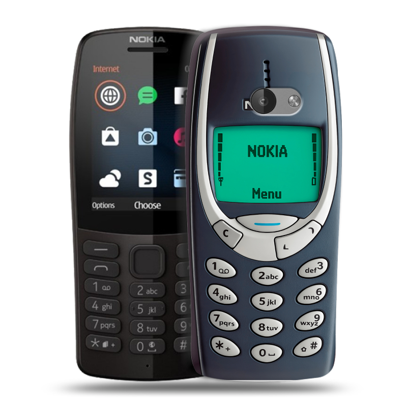 Силиконовый чехол на Nokia 210 с принтом Старый телефон Силиконовый чехол на Nokia 210 с принтом Старый телефон