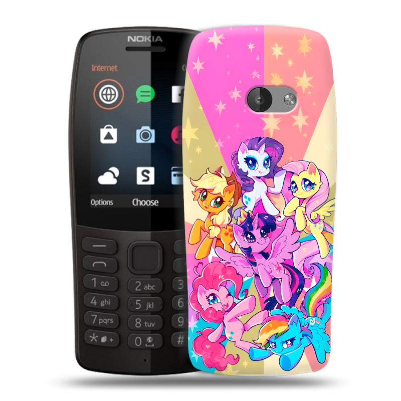 Силиконовый чехол на Nokia 210 с принтом My little pony Дружба чудо Силиконовый чехол на Nokia 210 с принтом My little pony Дружба чудо
