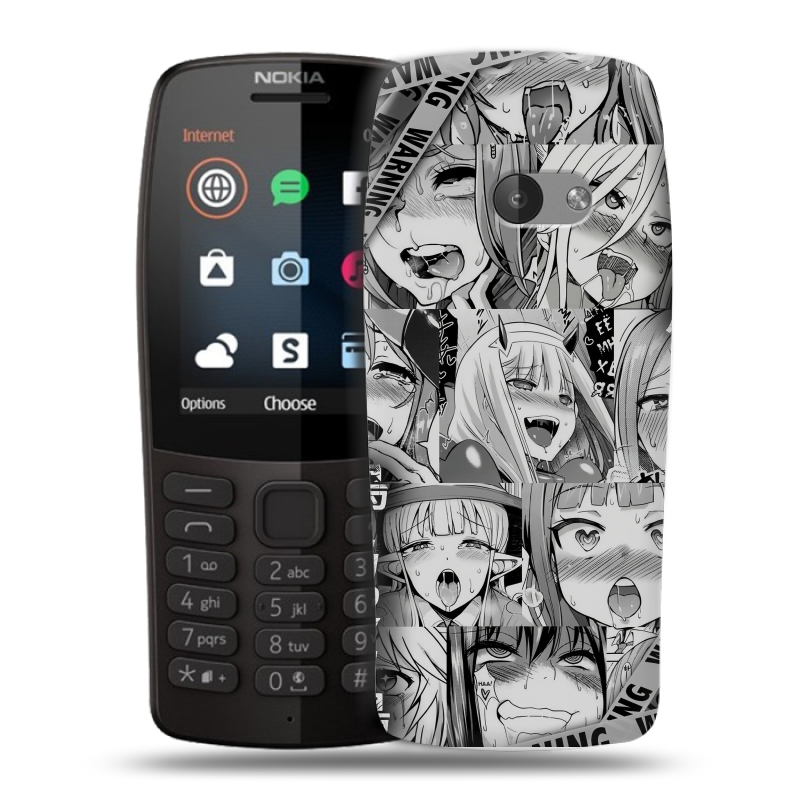 Силиконовый чехол на Nokia 210 с принтом Ahegao Ахегао Аниме Силиконовый чехол на Nokia 210 с принтом Ahegao Ахегао Аниме