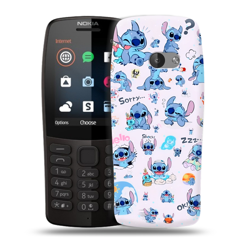 Силиконовый чехол на Nokia 210 с принтом Лило и Стич Силиконовый чехол на Nokia 210 с принтом Лило и Стич