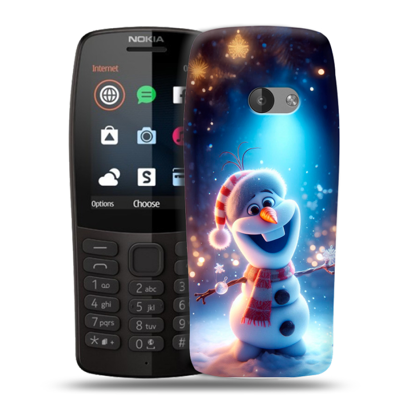 Силиконовый чехол на Nokia 210 с принтом Новый год Силиконовый чехол на Nokia 210 с принтом Новый год