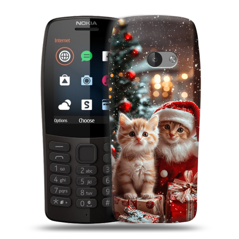 Силиконовый чехол на Nokia 210 с принтом Новый год Силиконовый чехол на Nokia 210 с принтом Новый год