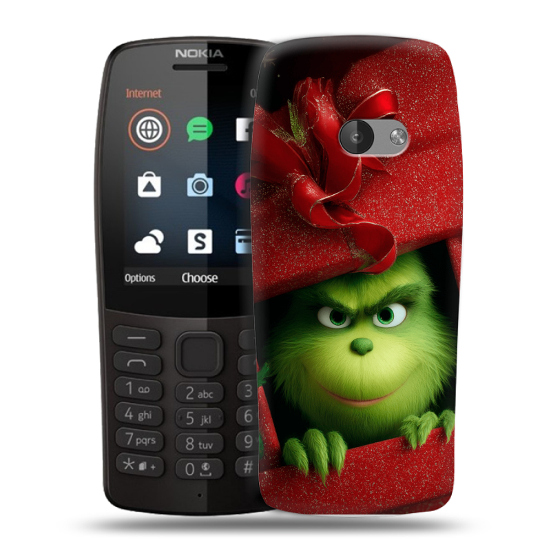 Силиконовый чехол на Nokia 210 с принтом Новый год Силиконовый чехол на Nokia 210 с принтом Новый год