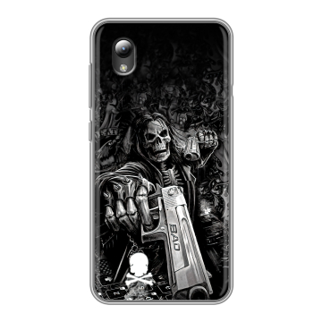 Силиконовый чехол на ZTE Blade A3 (2019) с принтом Скелет Силиконовый чехол на ZTE Blade A3 (2019) с принтом Скелет