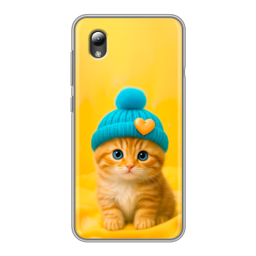 Силиконовый чехол на ZTE Blade A3 (2019) с принтом Котенок в шапке