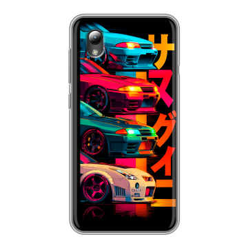 Силиконовый чехол на ZTE Blade A3 (2019) с принтом Гоночные машины