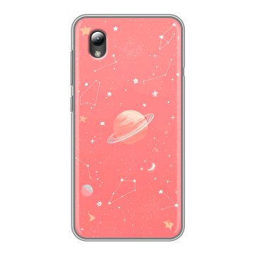 Силиконовый чехол на ZTE Blade A3 (2019) с принтом Розовый космос Силиконовый чехол на ZTE Blade A3 (2019) с принтом Розовый космос