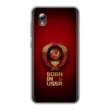 Силиконовый чехол на ZTE Blade A3 (2019) с принтом Флаг Герб СССР