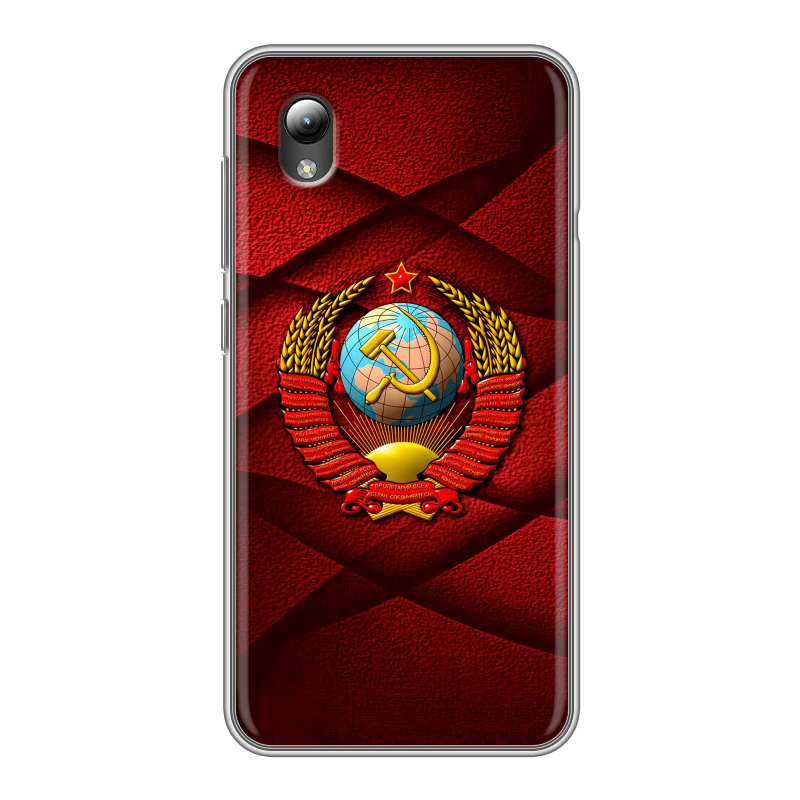 Силиконовый чехол на ZTE Blade A3 (2019) с принтом Герб СССР Силиконовый чехол на ZTE Blade A3 (2019) с принтом Герб СССР
