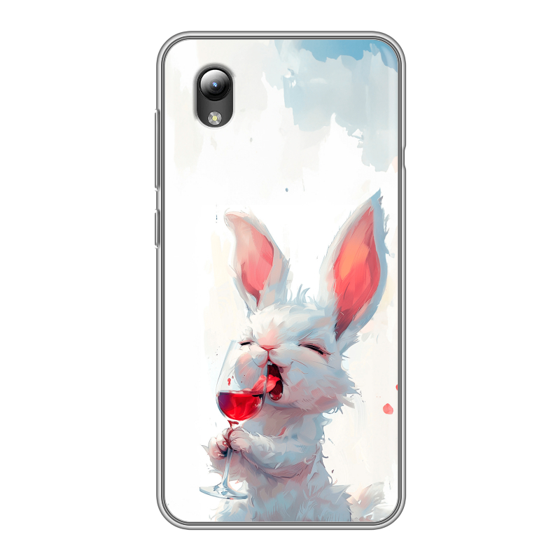 Силиконовый чехол на ZTE Blade A3 (2019) с принтом кролик зайчик Силиконовый чехол на ZTE Blade A3 (2019) с принтом кролик зайчик