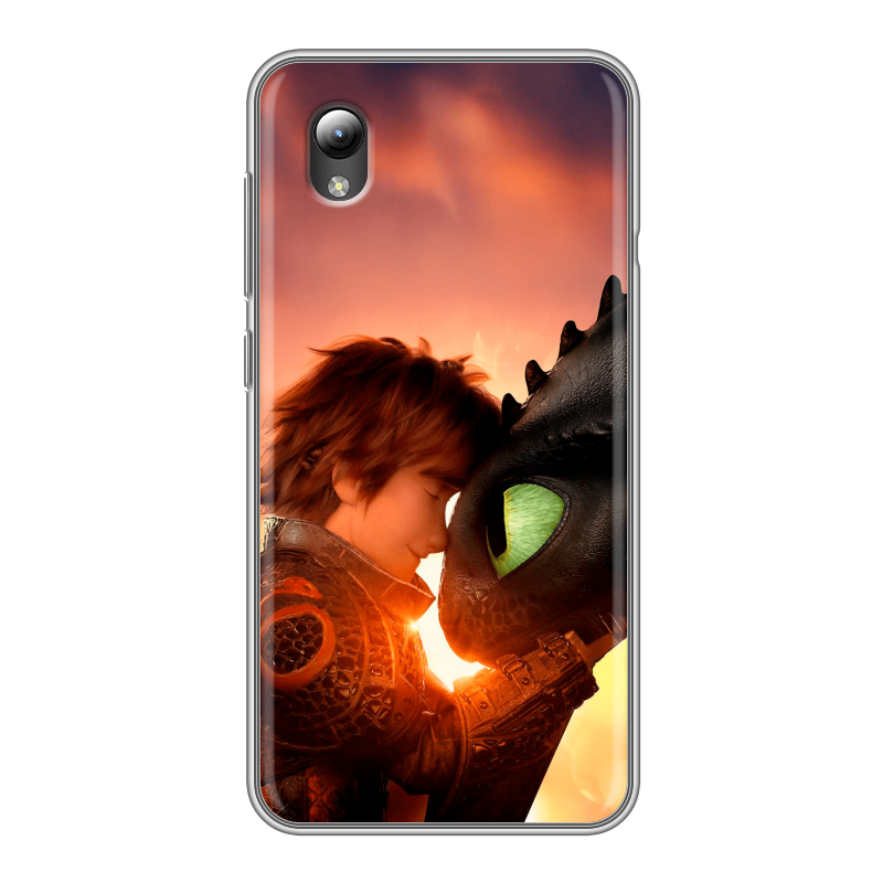 Силиконовый чехол на ZTE Blade A3 (2019) с принтом Как приручить дракона Силиконовый чехол на ZTE Blade A3 (2019) с принтом Как приручить дракона