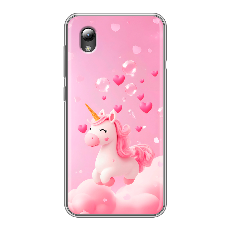 Силиконовый чехол на ZTE Blade A3 (2019) с принтом Единорог Силиконовый чехол на ZTE Blade A3 (2019) с принтом Единорог