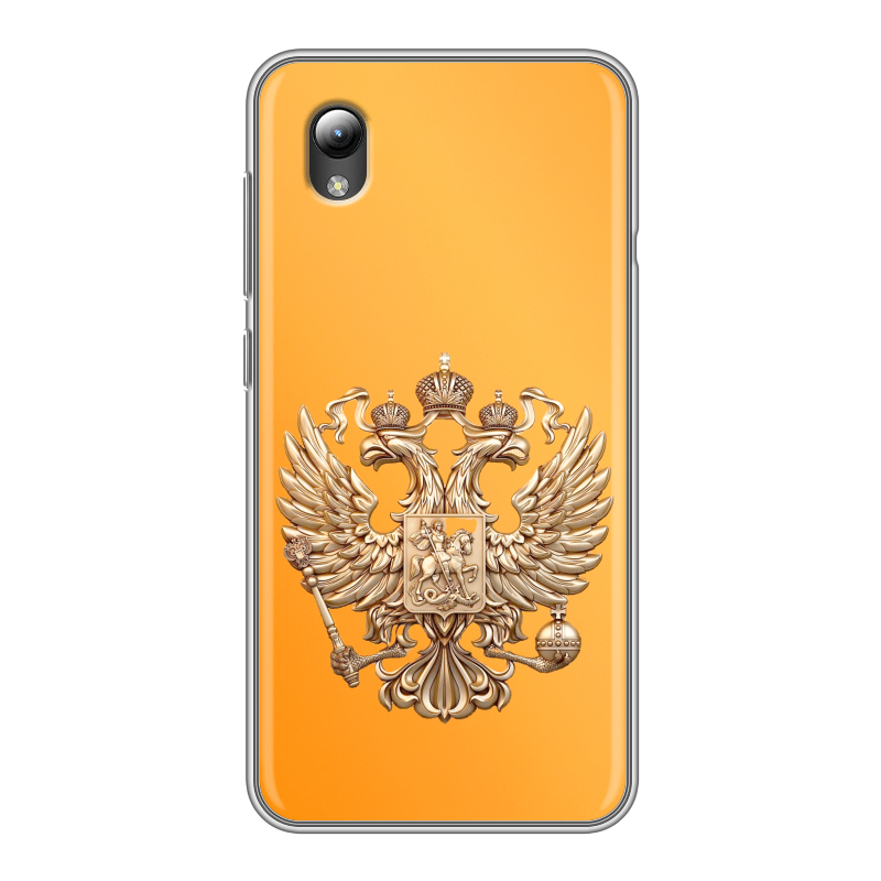 Силиконовый чехол на ZTE Blade A3 (2019) с принтом Герб Флаг России Силиконовый чехол на ZTE Blade A3 (2019) с принтом Герб Флаг России