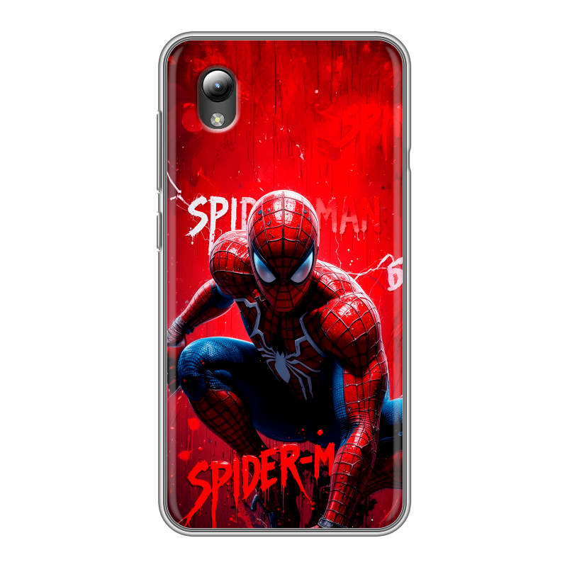 Силиконовый чехол на ZTE Blade A3 (2019) с принтом Spiderman Человек паук Силиконовый чехол на ZTE Blade A3 (2019) с принтом Spiderman Человек паук