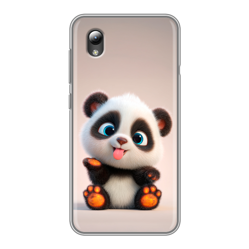 Силиконовый чехол на ZTE Blade A3 (2019) с принтом милая панда Силиконовый чехол на ZTE Blade A3 (2019) с принтом милая панда