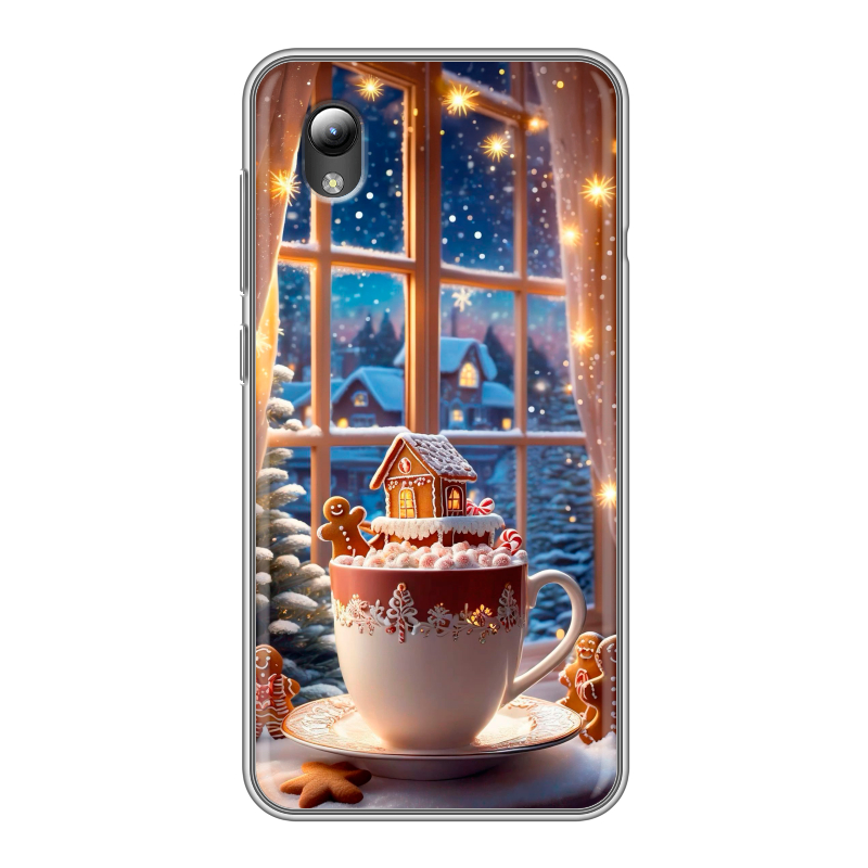 Силиконовый чехол на ZTE Blade A3 (2019) с принтом Новый год Силиконовый чехол на ZTE Blade A3 (2019) с принтом Новый год