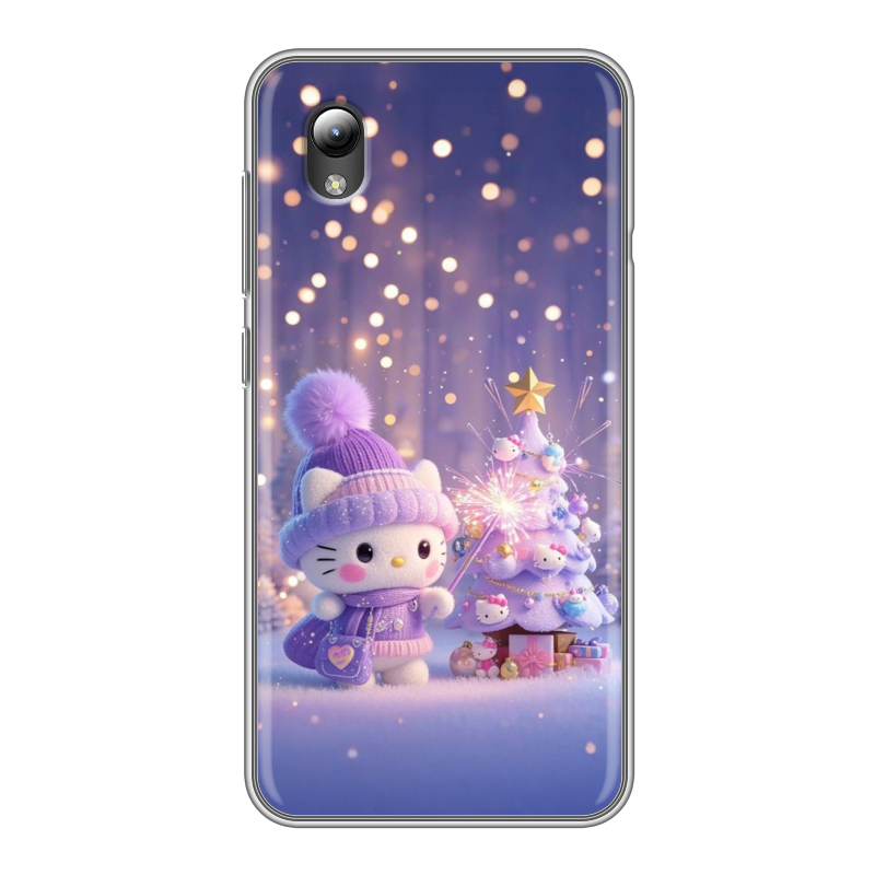 Силиконовый чехол на ZTE Blade A3 (2019) с принтом Новый год Силиконовый чехол на ZTE Blade A3 (2019) с принтом Новый год