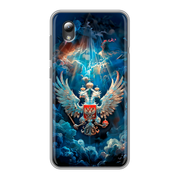 Силиконовый чехол на ZTE Blade L8 с принтом Герб флаг России Силиконовый чехол на ZTE Blade L8 с принтом Герб флаг России