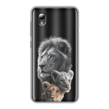 Силиконовый чехол на ZTE Blade L8 с принтом Львы