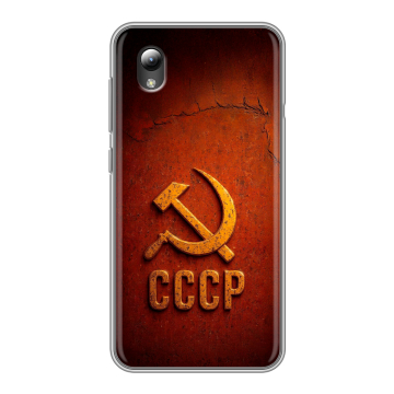 Силиконовый чехол на ZTE Blade L8 с принтом Флаг Герб СССР