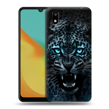 Силиконовый чехол на ZTE Blade A7 (2019) с принтом Темный леопард
