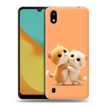 Силиконовый чехол на ZTE Blade A7 (2019) с принтом Милые котики