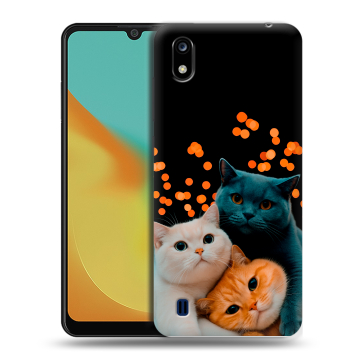 Силиконовый чехол на ZTE Blade A7 (2019) с принтом Кошки Силиконовый чехол на ZTE Blade A7 (2019) с принтом Кошки