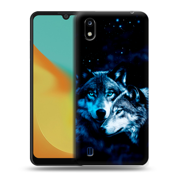 Силиконовый чехол на ZTE Blade A7 (2019) с принтом Волки Силиконовый чехол на ZTE Blade A7 (2019) с принтом Волки