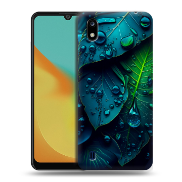 Силиконовый чехол на ZTE Blade A7 (2019) с принтом Листья