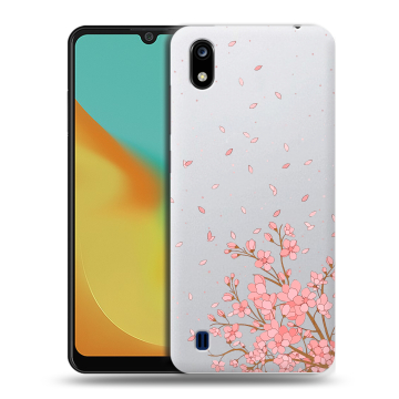 Силиконовый чехол на ZTE Blade A7 (2019) с принтом Ветка сакуры