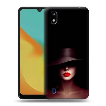 Силиконовый чехол на ZTE Blade A7 (2019) с принтом Девушка в шляпе Силиконовый чехол на ZTE Blade A7 (2019) с принтом Девушка в шляпе