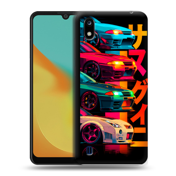 Силиконовый чехол на ZTE Blade A7 (2019) с принтом Гоночные машины Силиконовый чехол на ZTE Blade A7 (2019) с принтом Гоночные машины