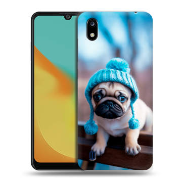 Силиконовый чехол на ZTE Blade A7 (2019) с принтом Мопс в шапке Силиконовый чехол на ZTE Blade A7 (2019) с принтом Мопс в шапке