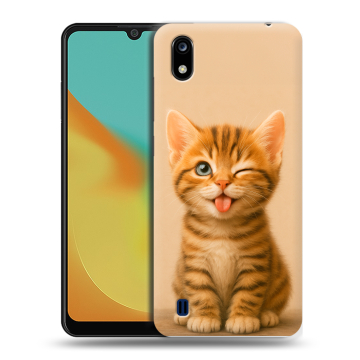 Силиконовый чехол на ZTE Blade A7 (2019) с принтом котенок Силиконовый чехол на ZTE Blade A7 (2019) с принтом котенок