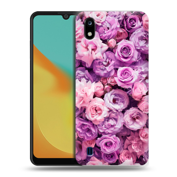 Силиконовый чехол на ZTE Blade A7 (2019) с принтом лавандовые розы Силиконовый чехол на ZTE Blade A7 (2019) с принтом лавандовые розы