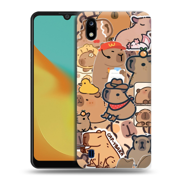 Силиконовый чехол на ZTE Blade A7 (2019) с принтом капибара Силиконовый чехол на ZTE Blade A7 (2019) с принтом капибара