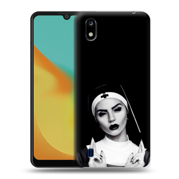 Силиконовый чехол на ZTE Blade A7 (2019) с принтом монашка