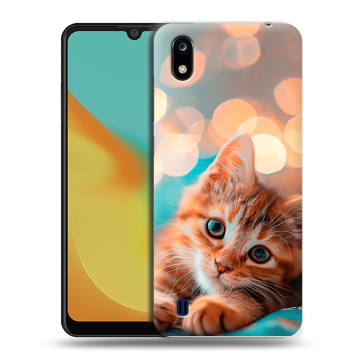 Силиконовый чехол на ZTE Blade A7 (2019) с принтом котик