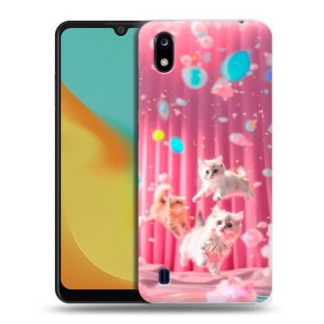 Силиконовый чехол на ZTE Blade A7 (2019) с принтом милые котики Силиконовый чехол на ZTE Blade A7 (2019) с принтом милые котики
