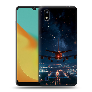 Силиконовый чехол на ZTE Blade A7 (2019) с принтом самолет
