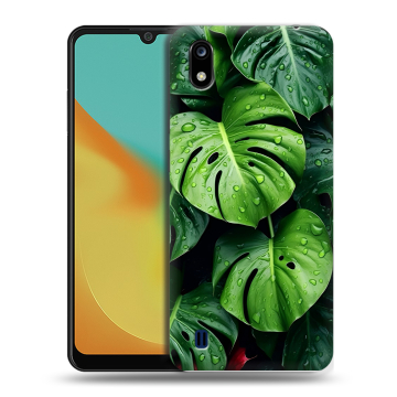 Силиконовый чехол на ZTE Blade A7 (2019) с принтом Листья