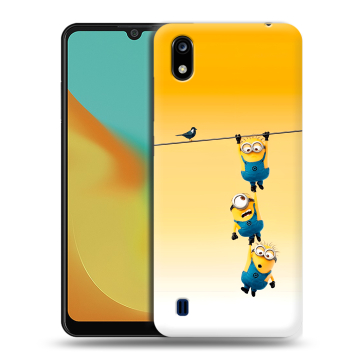 Силиконовый чехол на ZTE Blade A7 (2019) с принтом Миньоны Силиконовый чехол на ZTE Blade A7 (2019) с принтом Миньоны