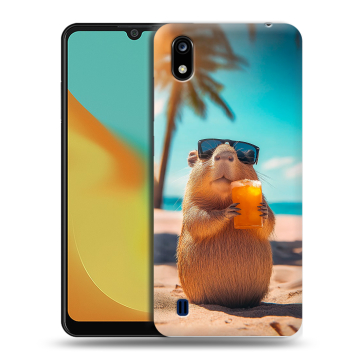 Силиконовый чехол на ZTE Blade A7 (2019) с принтом Капибара Силиконовый чехол на ZTE Blade A7 (2019) с принтом Капибара